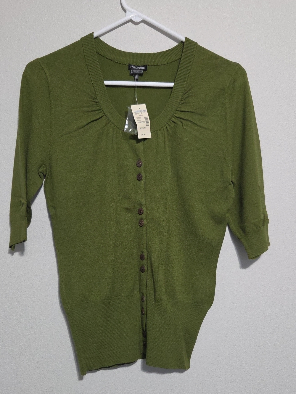 Maurices Olive Green Button-Front Women’s Sweater